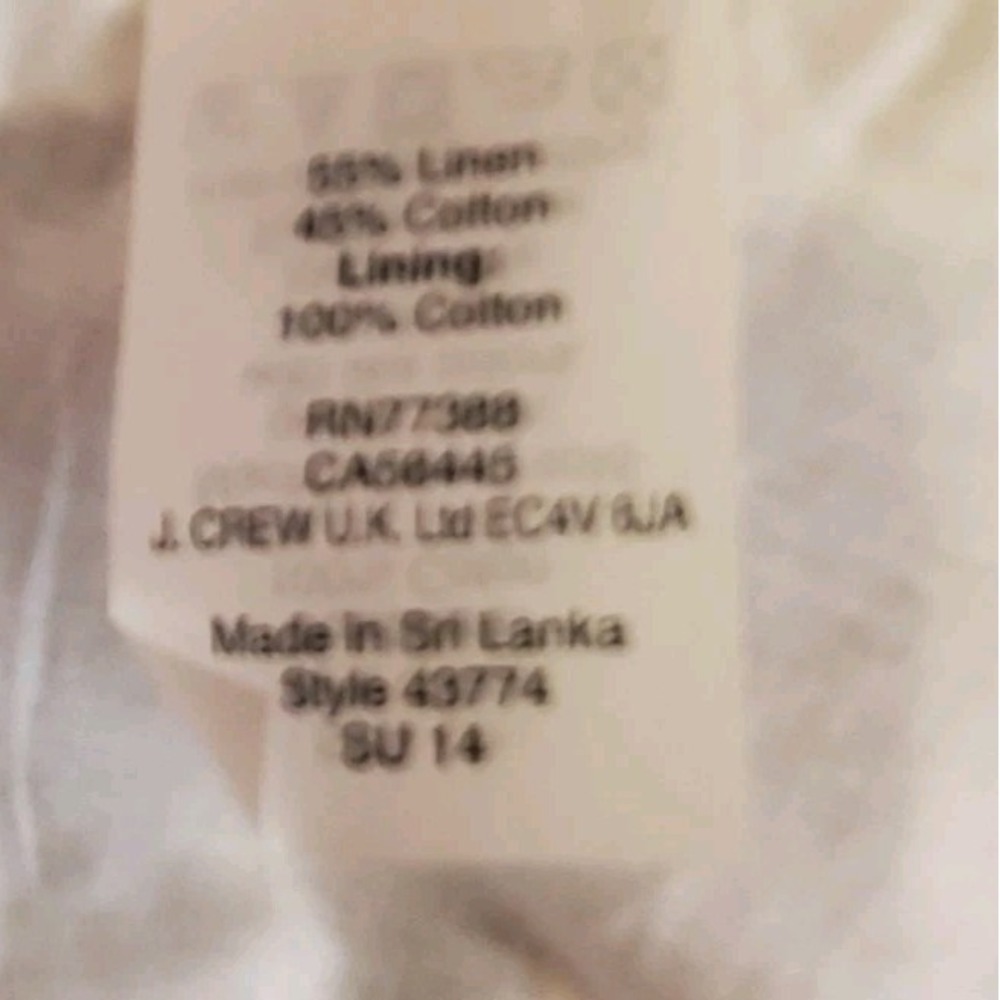 🌷J. Crew Blue White Nautical Linen Cotton Summer Flare Dress Womens Size 00 - Picture 12 of 13